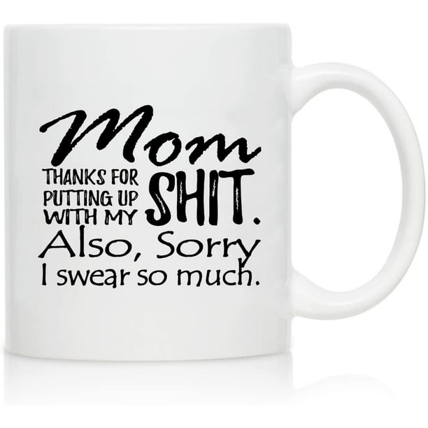 Real Moms Cuss Mug Novelty Birthday... Funny Tea Hot Cocoa Coffee Cup 